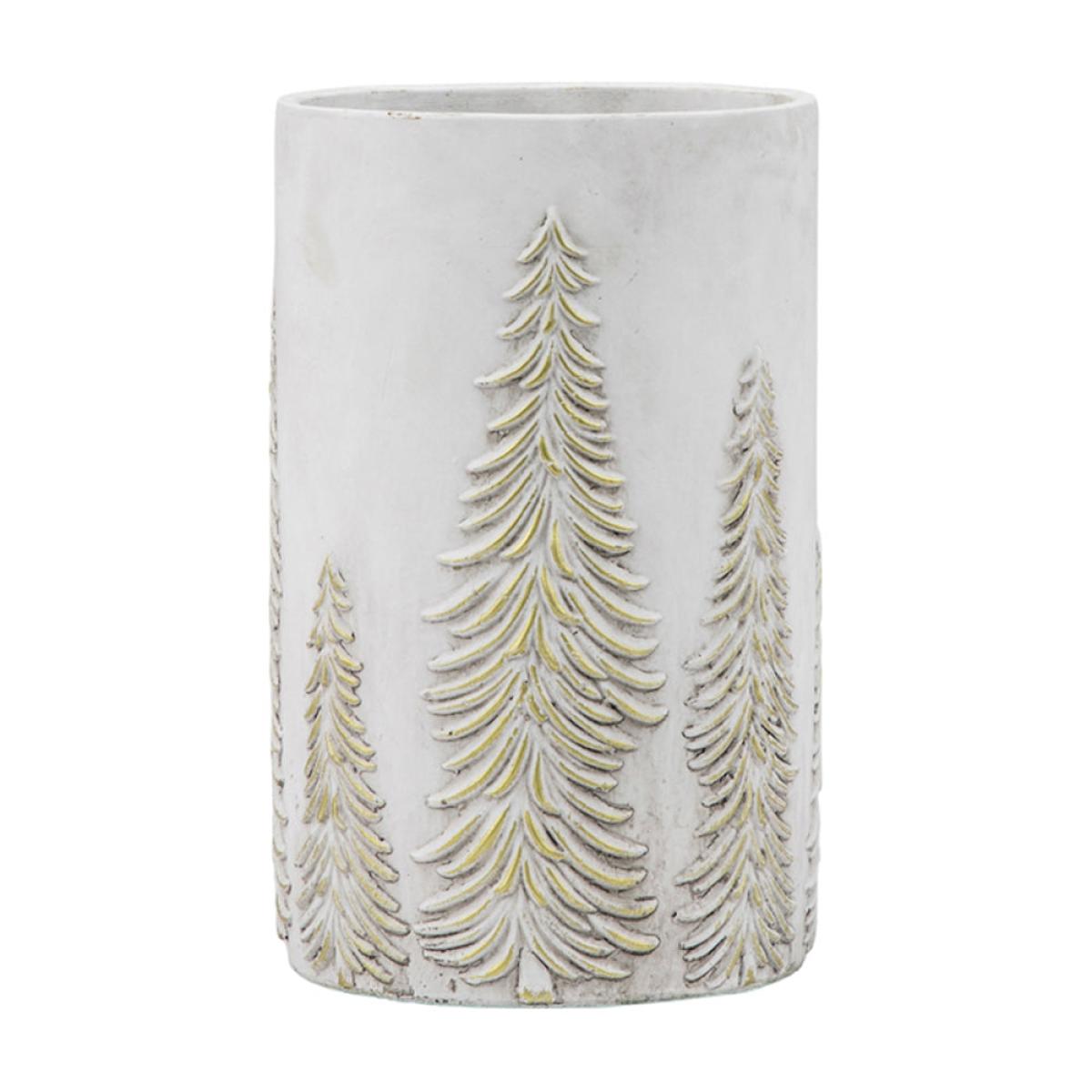Gallery Interiors Forest Vase White & Gold – image 2