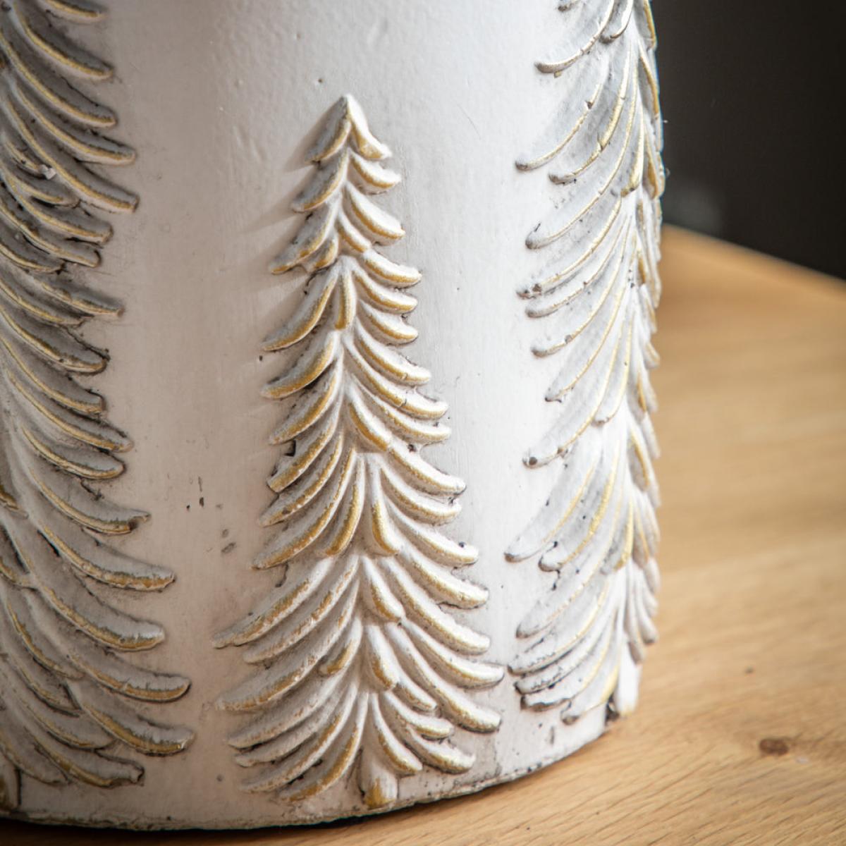 Gallery Interiors Forest Vase White & Gold – image 3