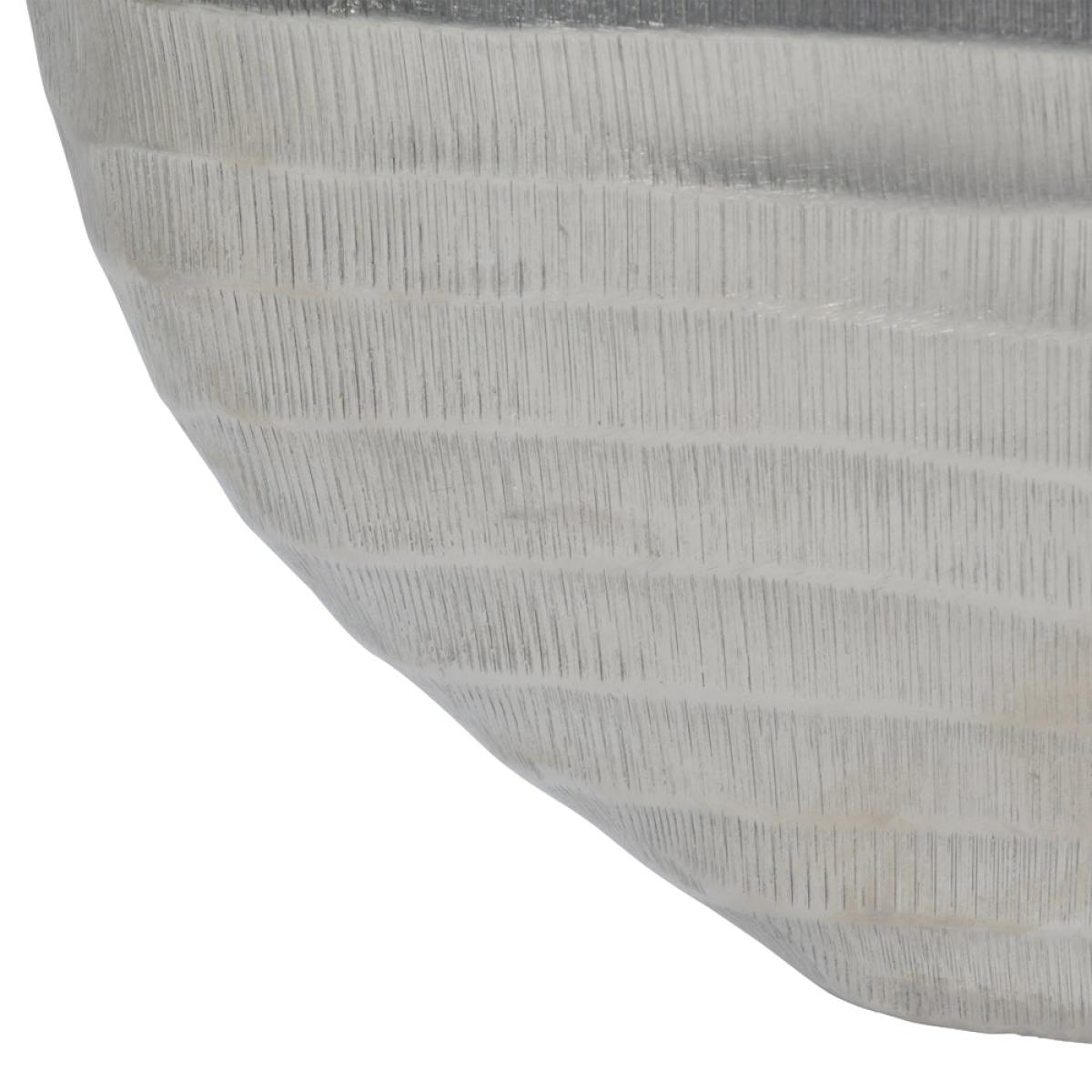 Libra Midnight Mayfair Collection - Large Iconic Ripples Silver Aluminium Elliptical Vase - Discontinued – image 5