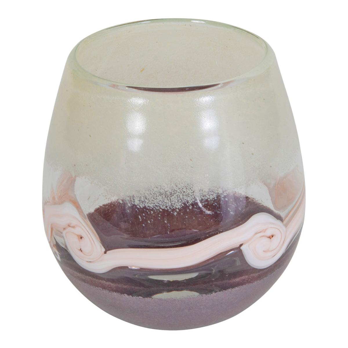 Libra Peach Swirl Glass Vase – image 2
