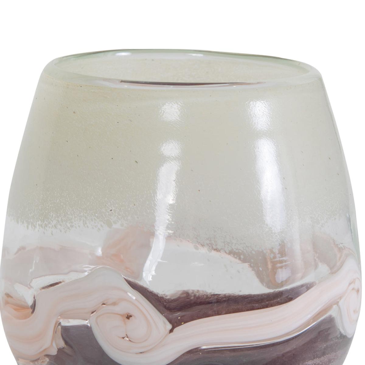 Libra Peach Swirl Glass Vase – image 3