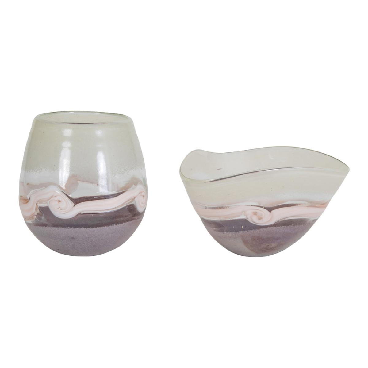 Libra Peach Swirl Glass Vase – image 5