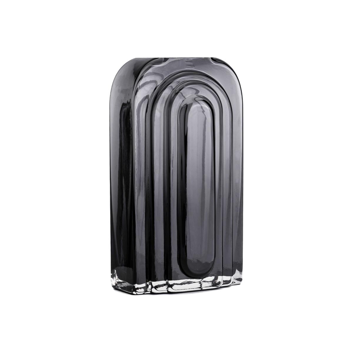 Liang & Eimil Deco II Vase in Grey Glass