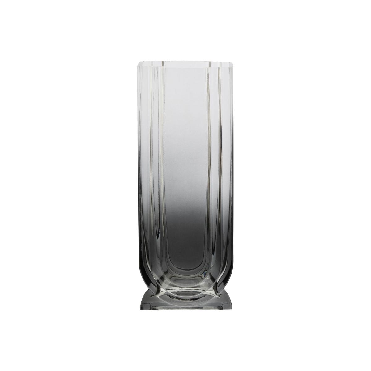 Olivia's Eden Large Glass Vase in Grey Ombre
