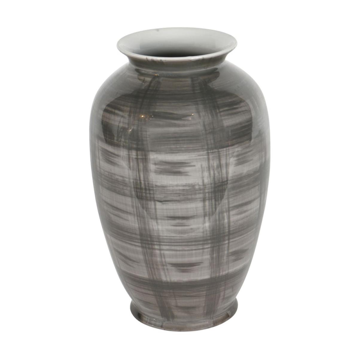 Libra Calm Neutral Collection - Crosshatch Ceramic Vase in Grey – image 2