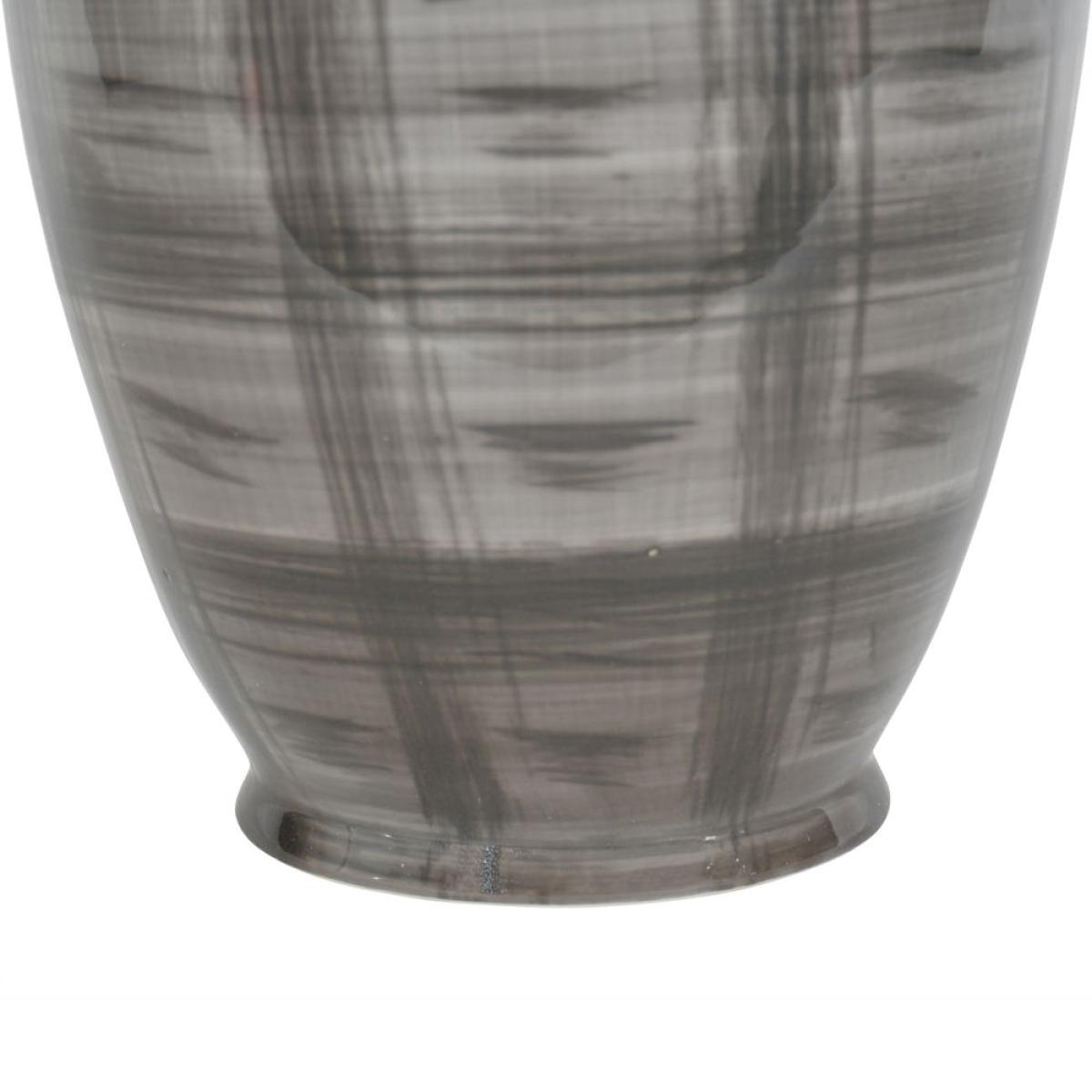 Libra Calm Neutral Collection - Crosshatch Ceramic Vase in Grey – image 4