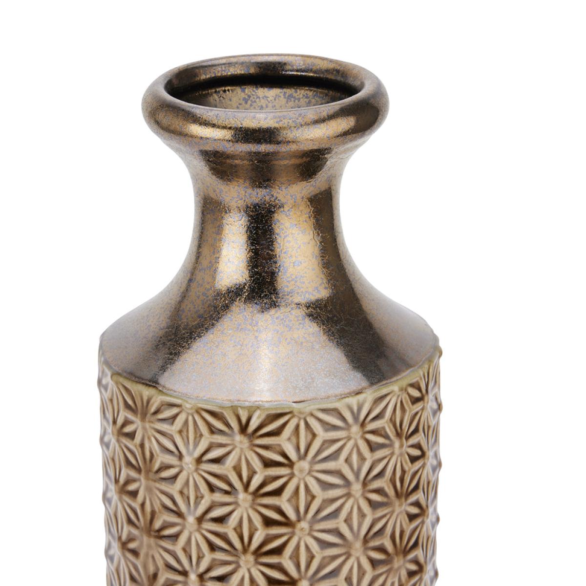 Hill Interiors Seville Collection Large Fluted Vase in Caramel – image 2