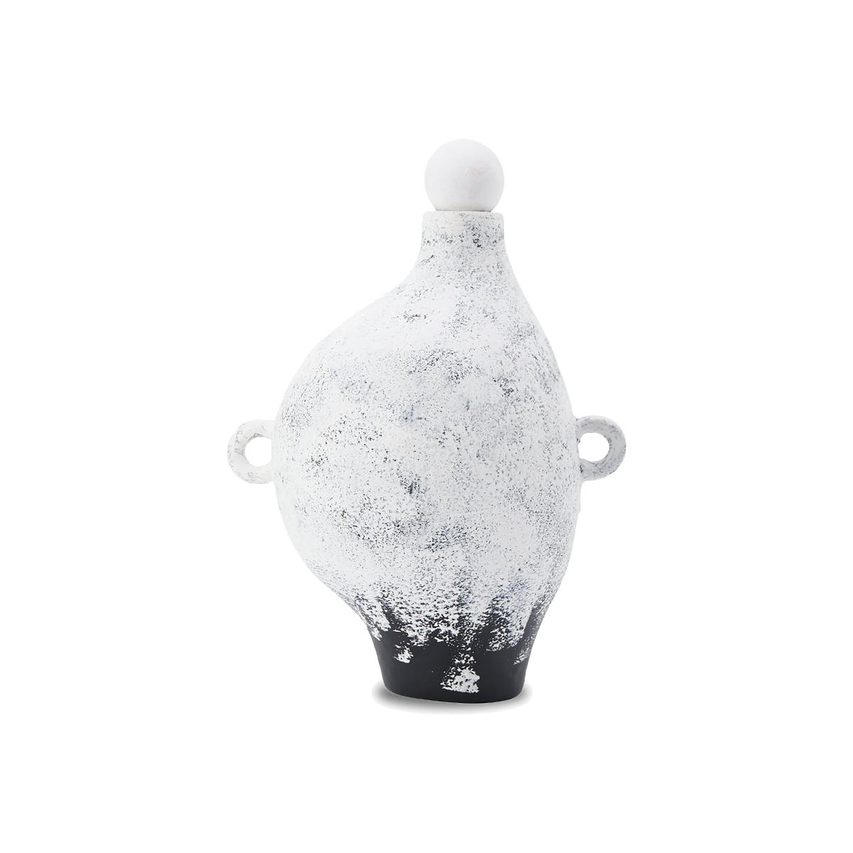 Liang and Eimil Penza Ceramic Vase in Black and White Gradient