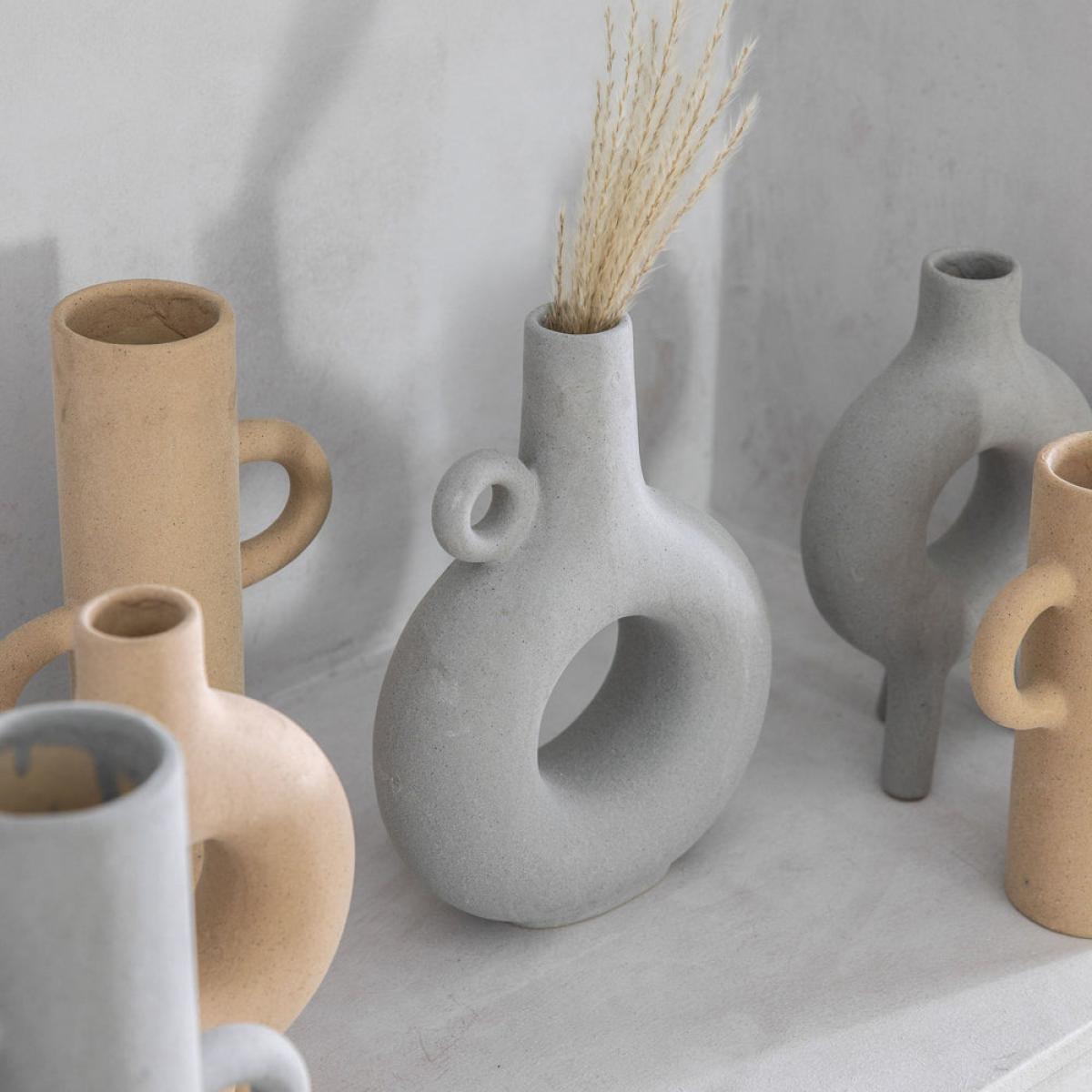Gallery Interiors MacClelland Soren Vase Light Grey – image 1