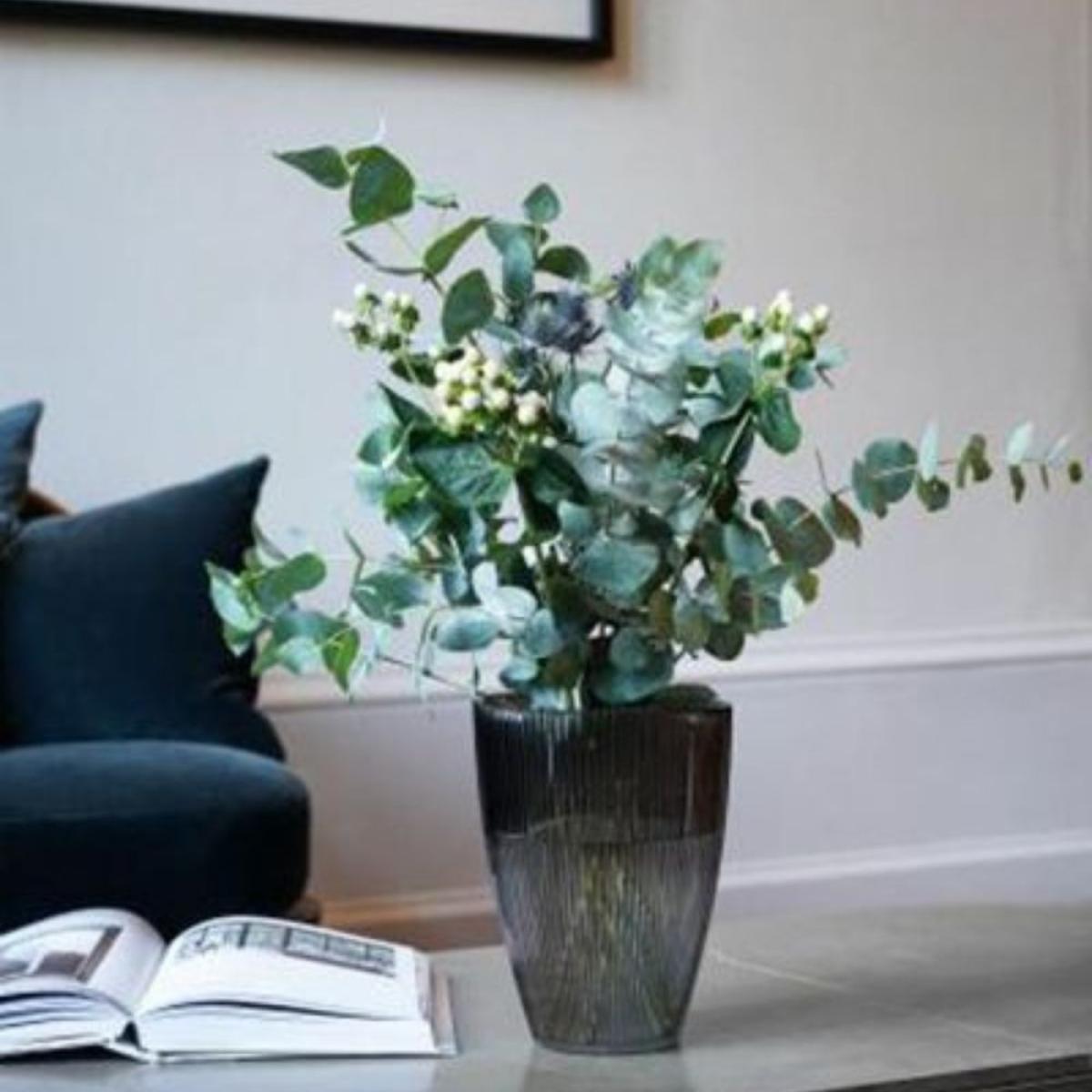 Ivyline Tall Ribbed Vase in Charcoal – image 2