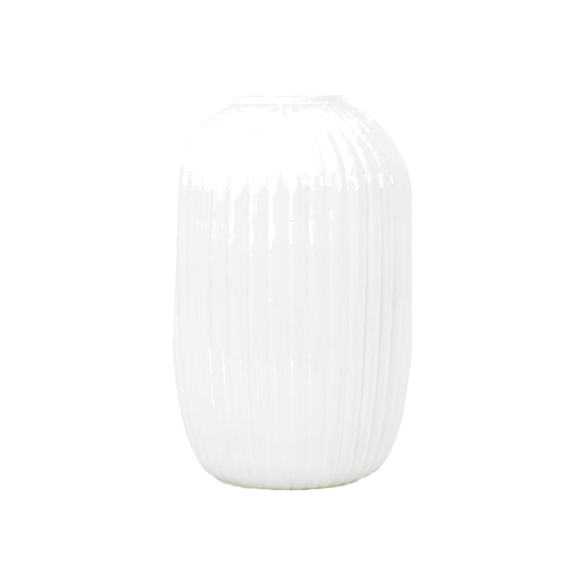 Gallery Interiors Freda Vase in White / Large – image 1