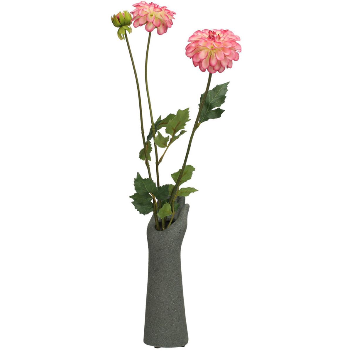 Libra Ceramic Hand Soft Grey 25 cm Vase – image 2