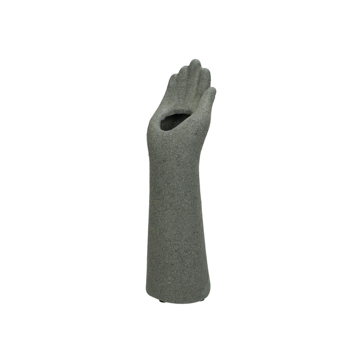 Libra Ceramic Hand Soft Grey 25 cm Vase – image 1