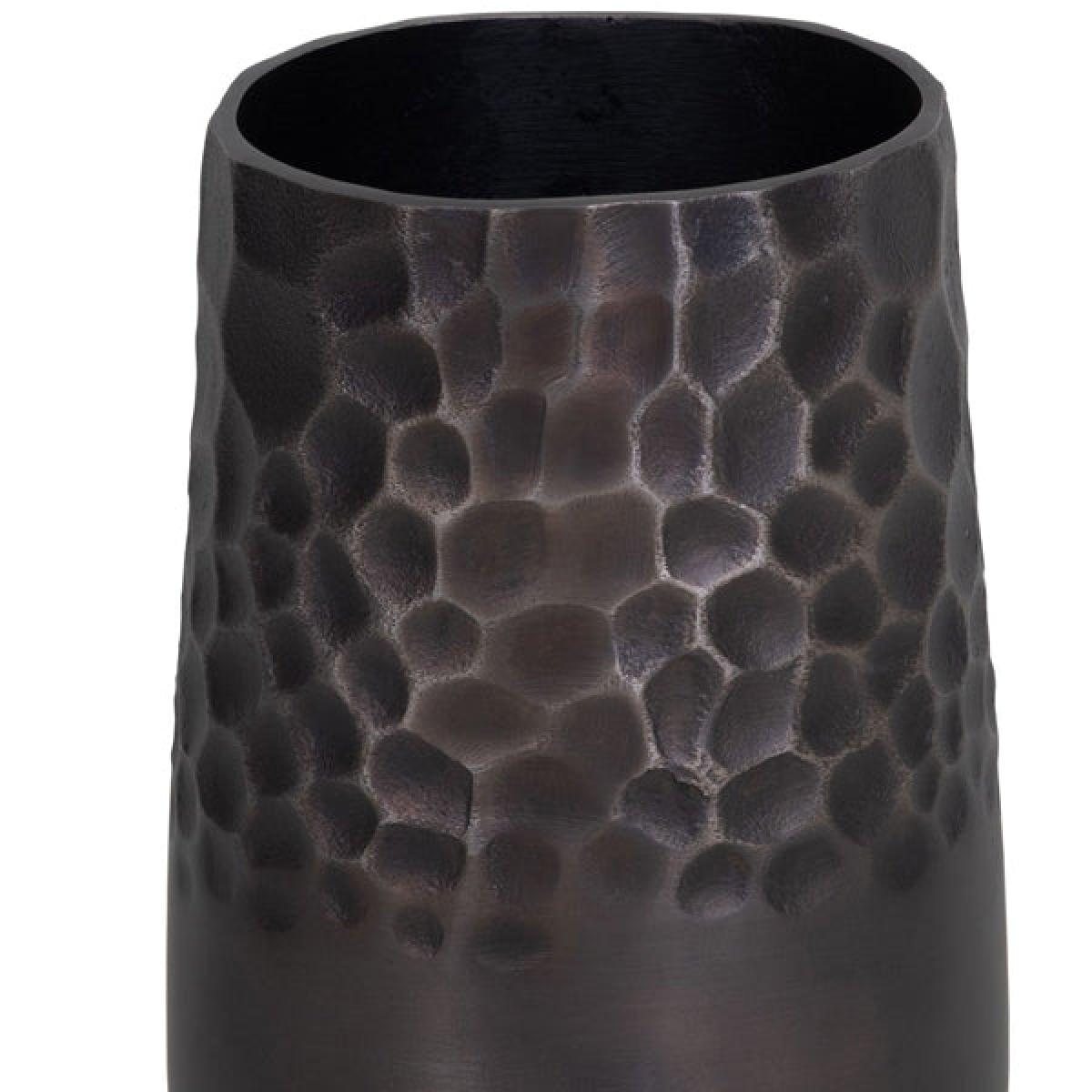 Libra Burnished Giraffe Pattern Aluminium Vase Bronze – image 2