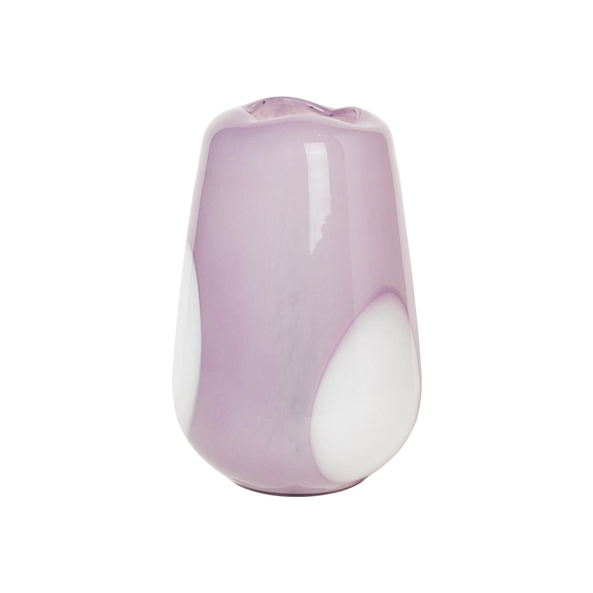 Broste Copenhagen Ada Dot Mouthblown Vase in Light Purple - Small