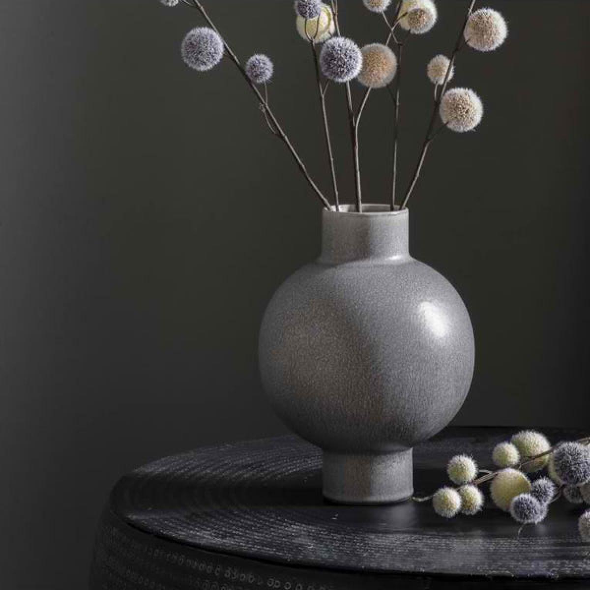 Gallery Interiors Oshima Vase in Grey / Grey – image 1