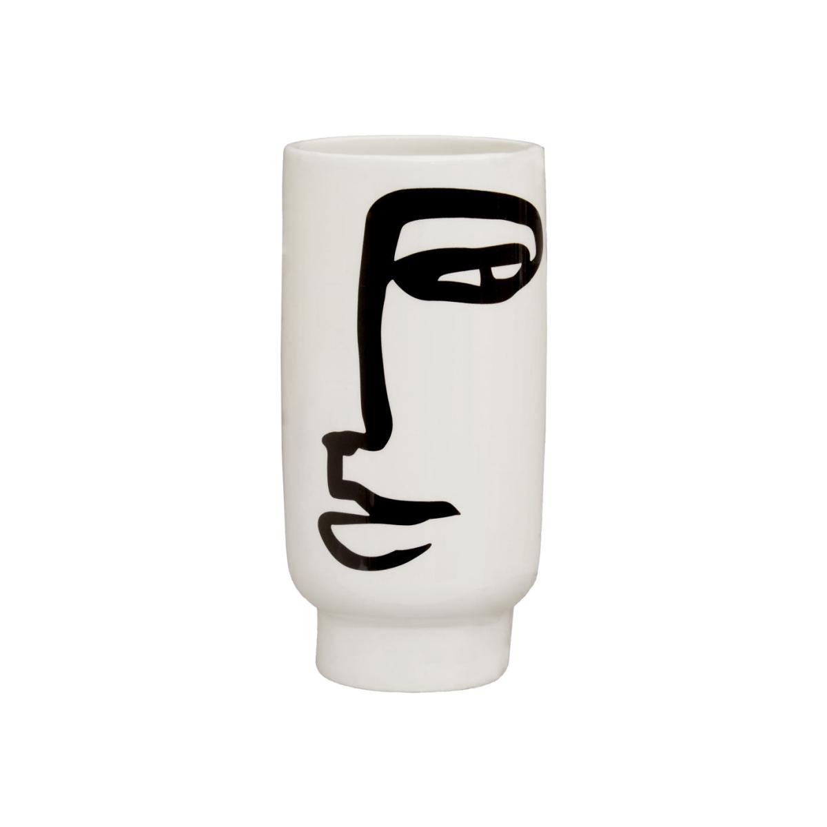 Olivia's Vera Face Vase in Black & White – image 1