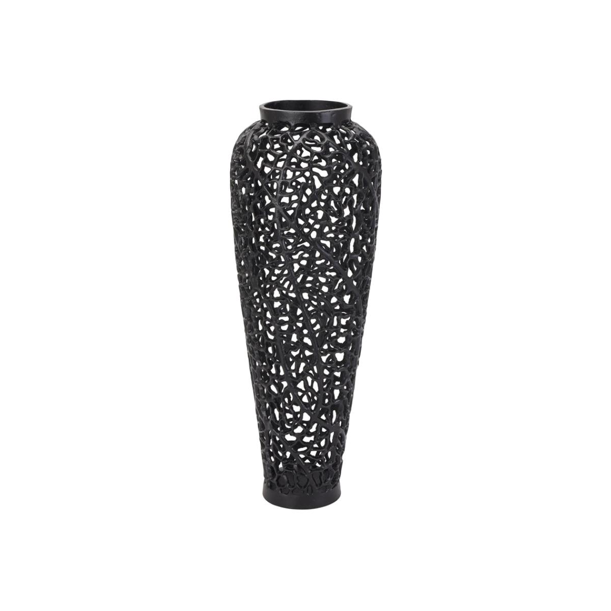 Hill Interiors Black Cast Lattice Vase – image 1