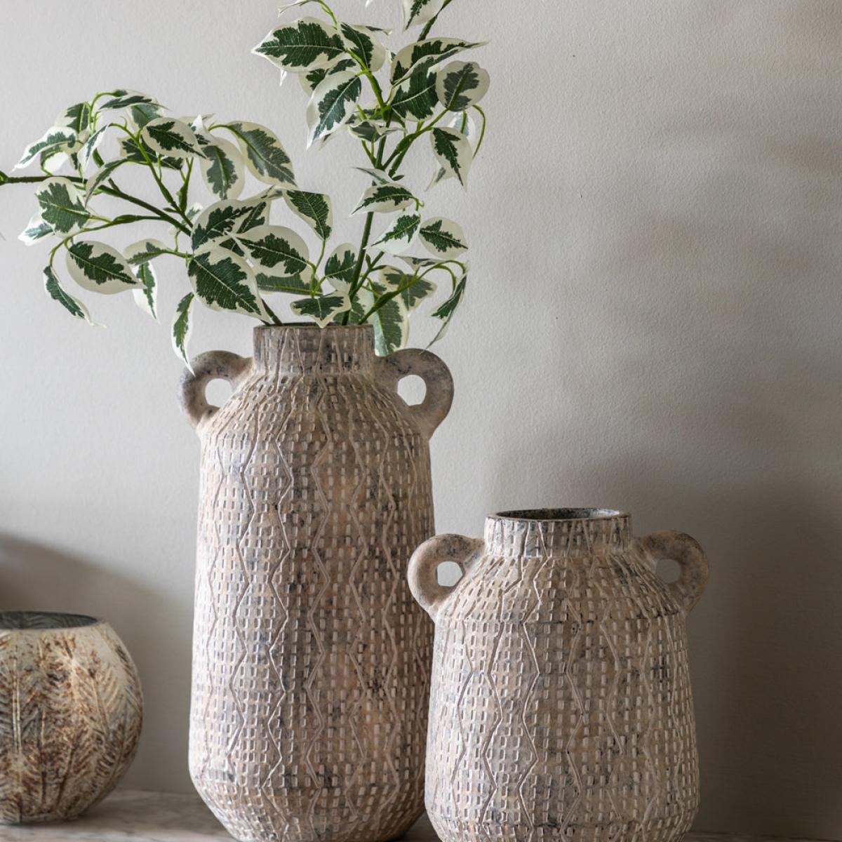 Gallery Interiors Ilar Vase in Earthy White / Small – image 4