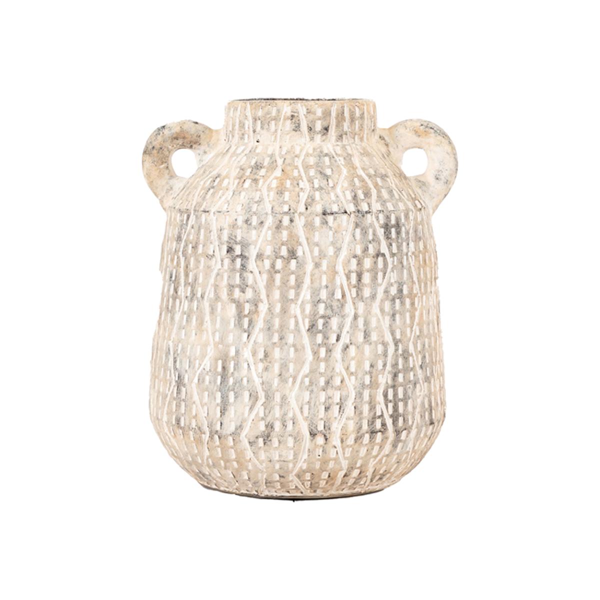 Gallery Interiors Ilar Vase in Earthy White / Small – image 1