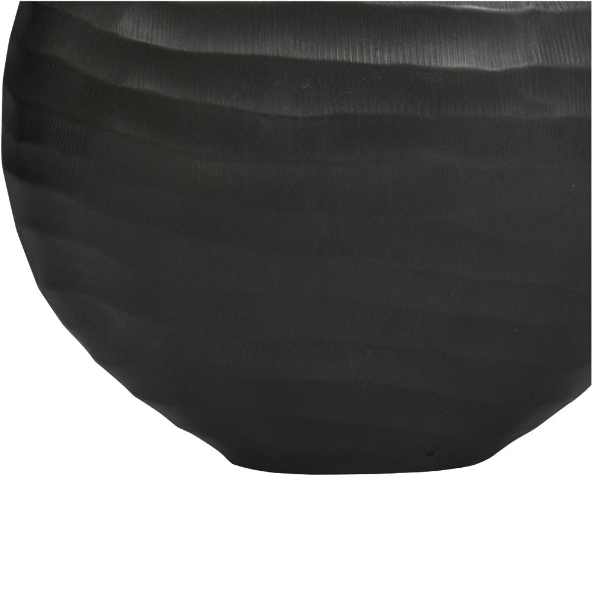 Libra Iconic Ripples Graphite Aluminium Elliptical Vase Large – image 5