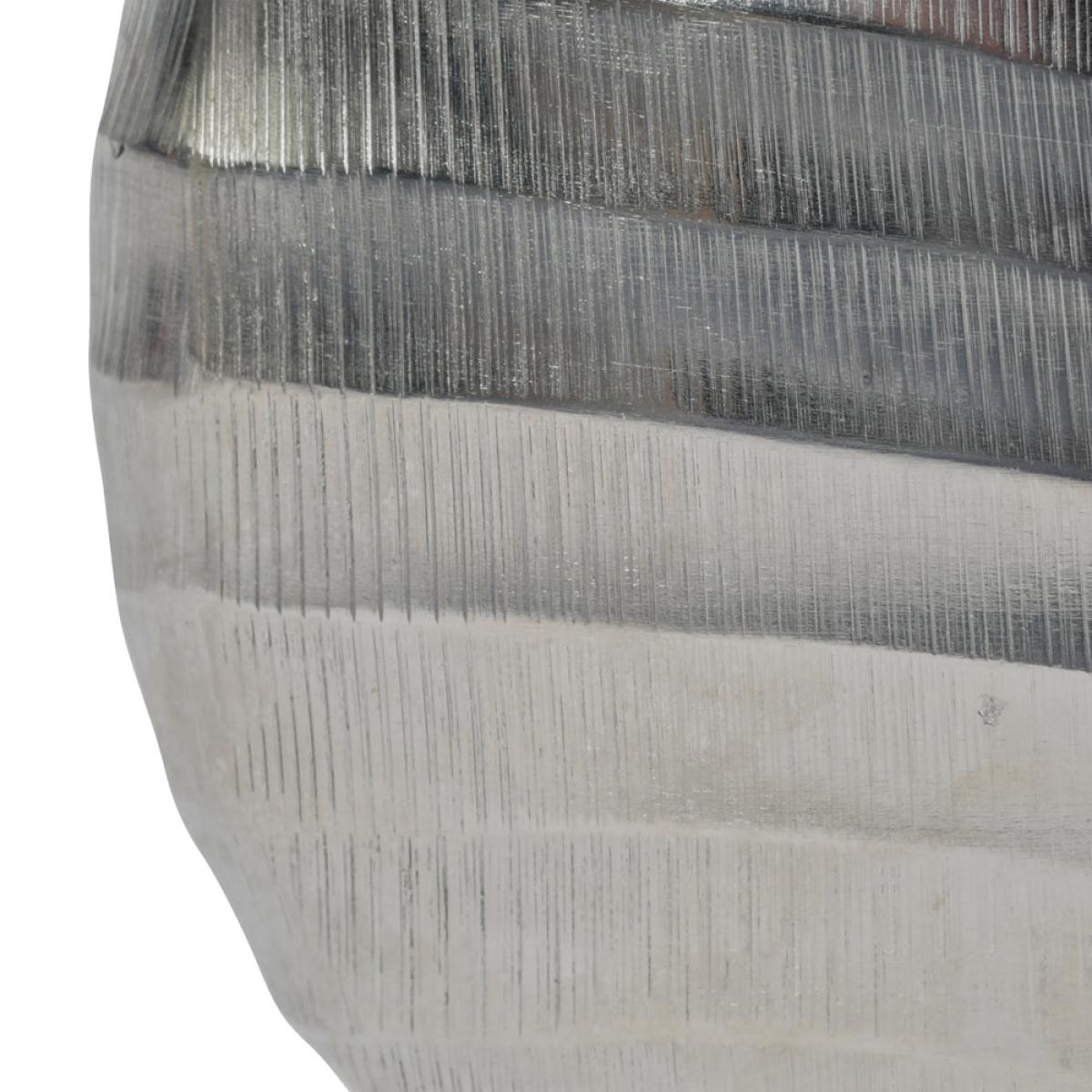 Libra Iconic Ripples Silver Aluminium Elliptical Vase Small – image 5