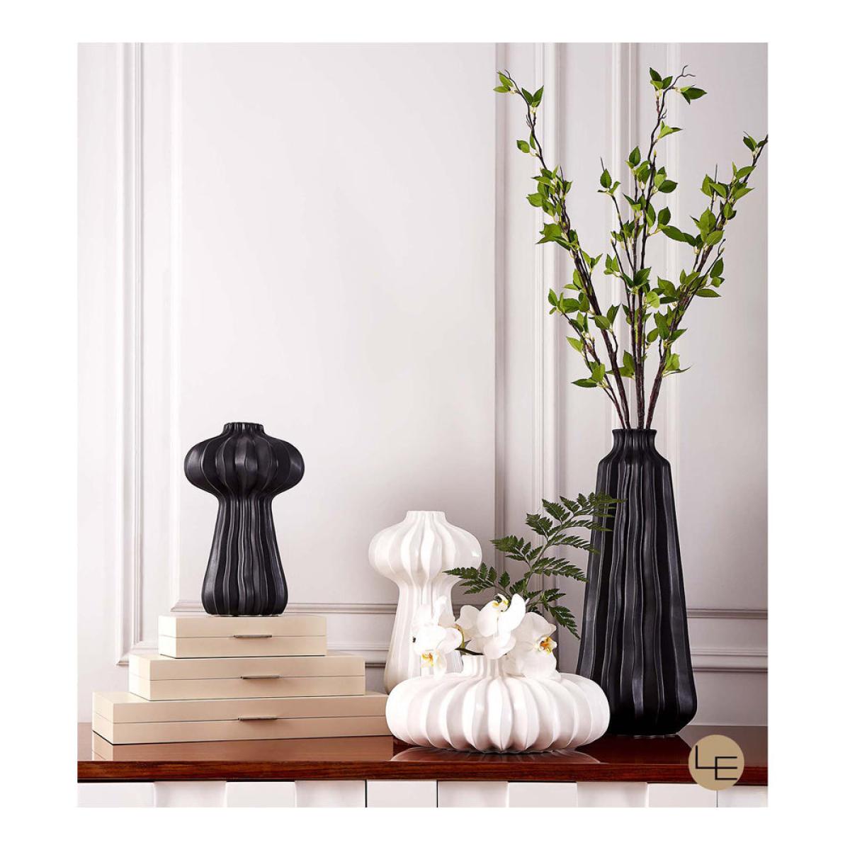 Liang & Eimil Gourd II Vase White | Outlet – image 2