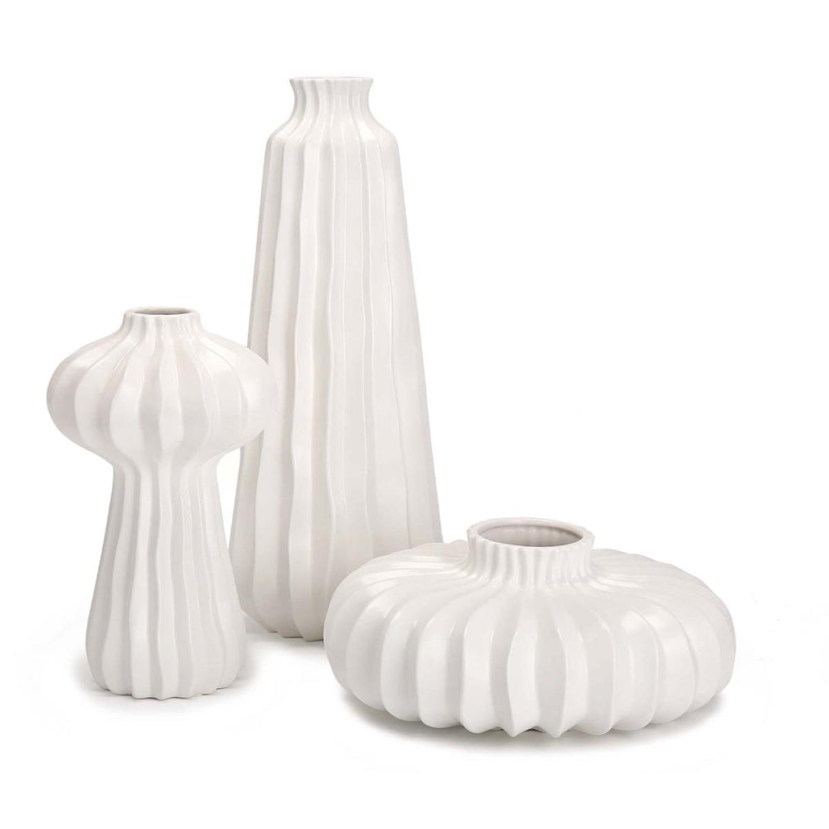 Liang & Eimil Gourd II Vase White | Outlet – image 3