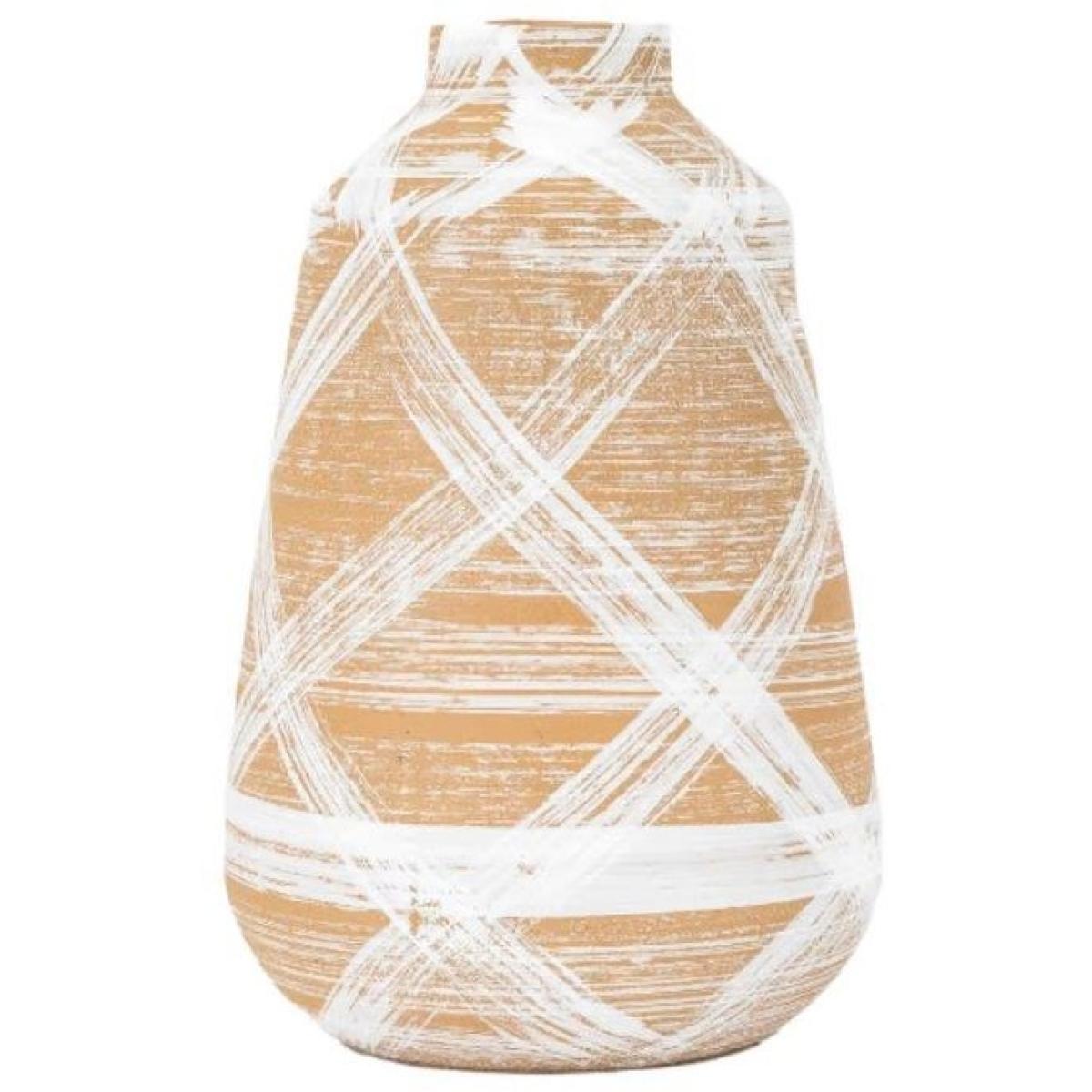 Tarka Reactive Large Stoneware Vase - Brown/White – image 2