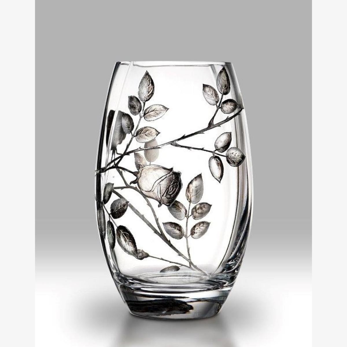 Nobile Forever Rose Silver Round 20cm Vase – image 1