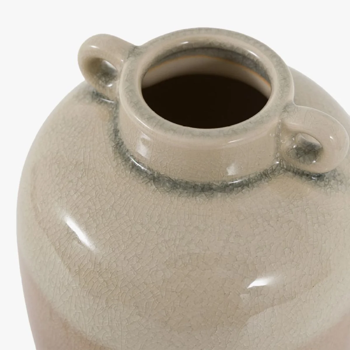 Ennis Crackle Glaze Vase in Natural – image 4