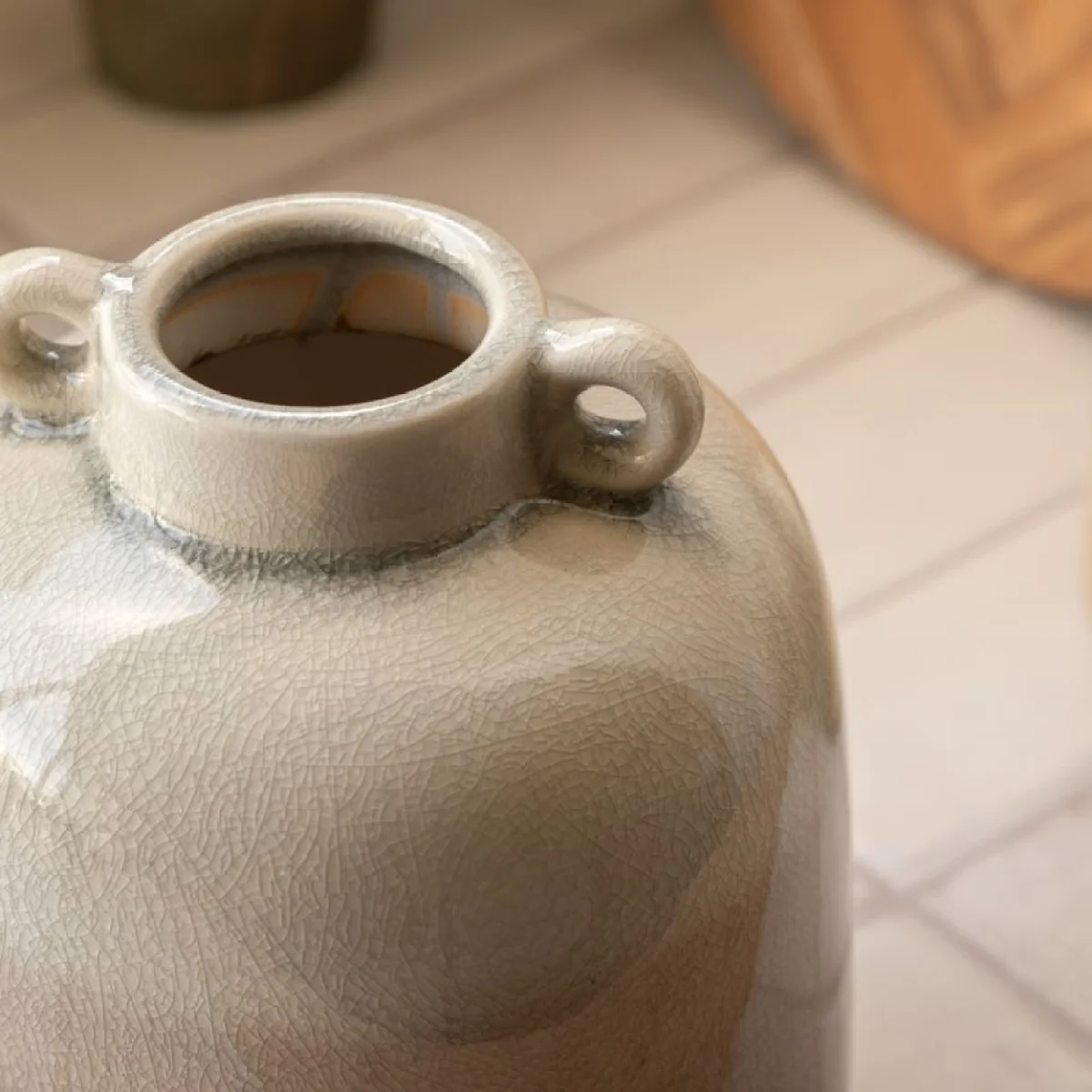 Ennis Crackle Glaze Vase in Natural – image 5