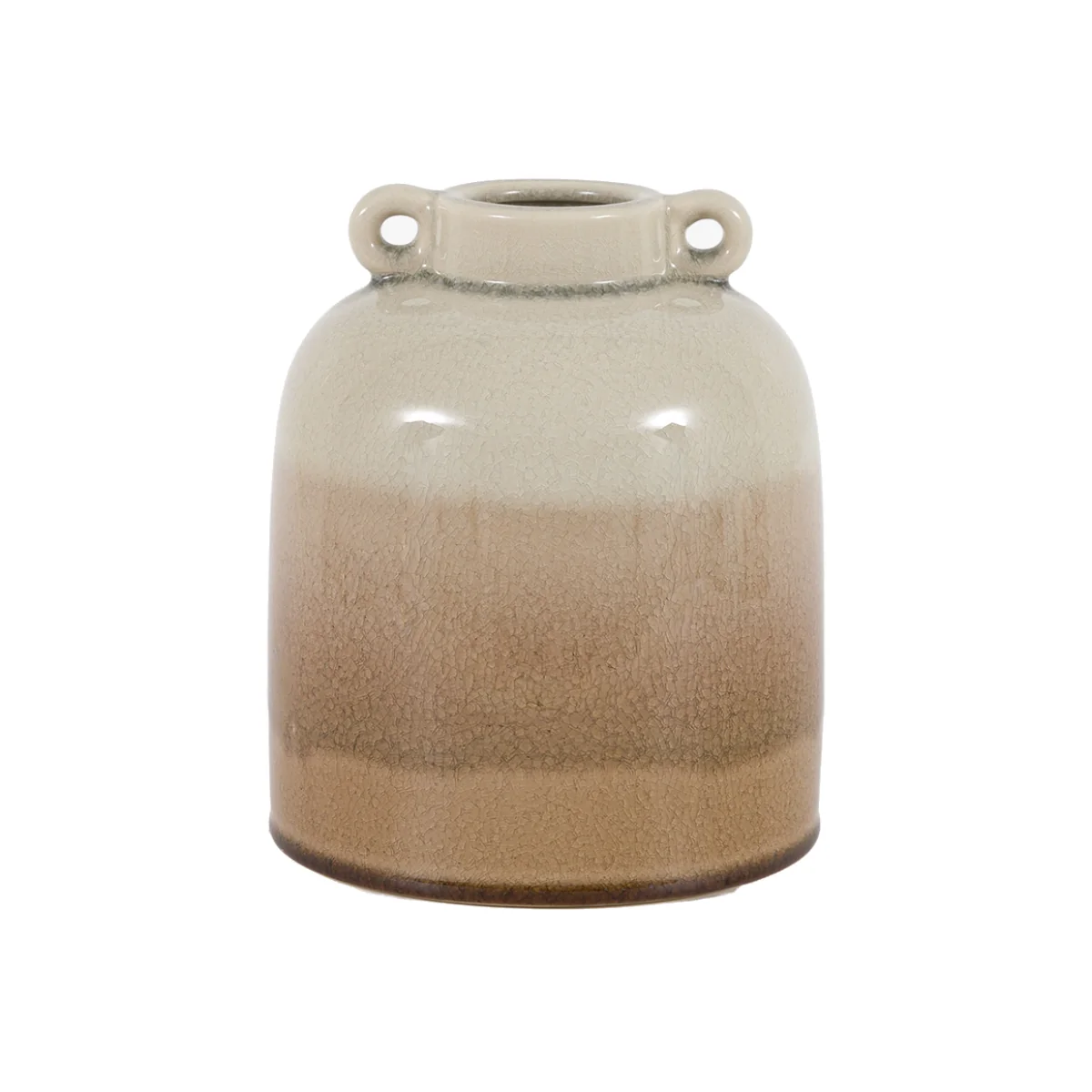 Ennis Crackle Glaze Vase in Natural – image 1