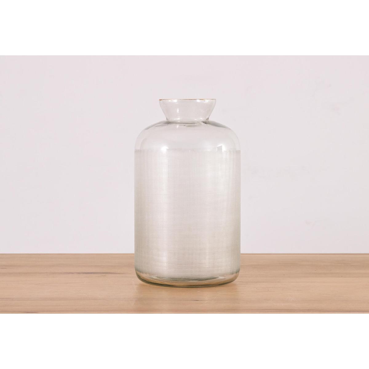 Luz Glass Vase with Gold Rim – image 1