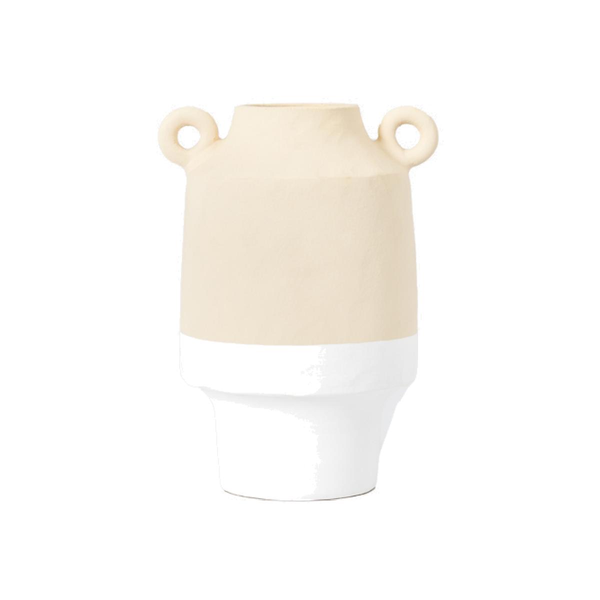 Bayer Vase in White & Natural - Small – image 1