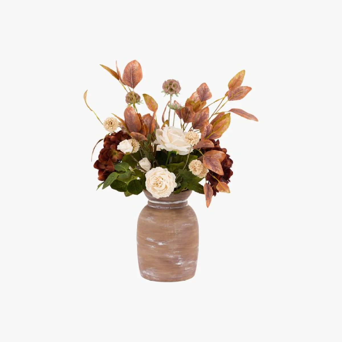 Faux Rustic Hydrangea Arrangement in Vase – image 3