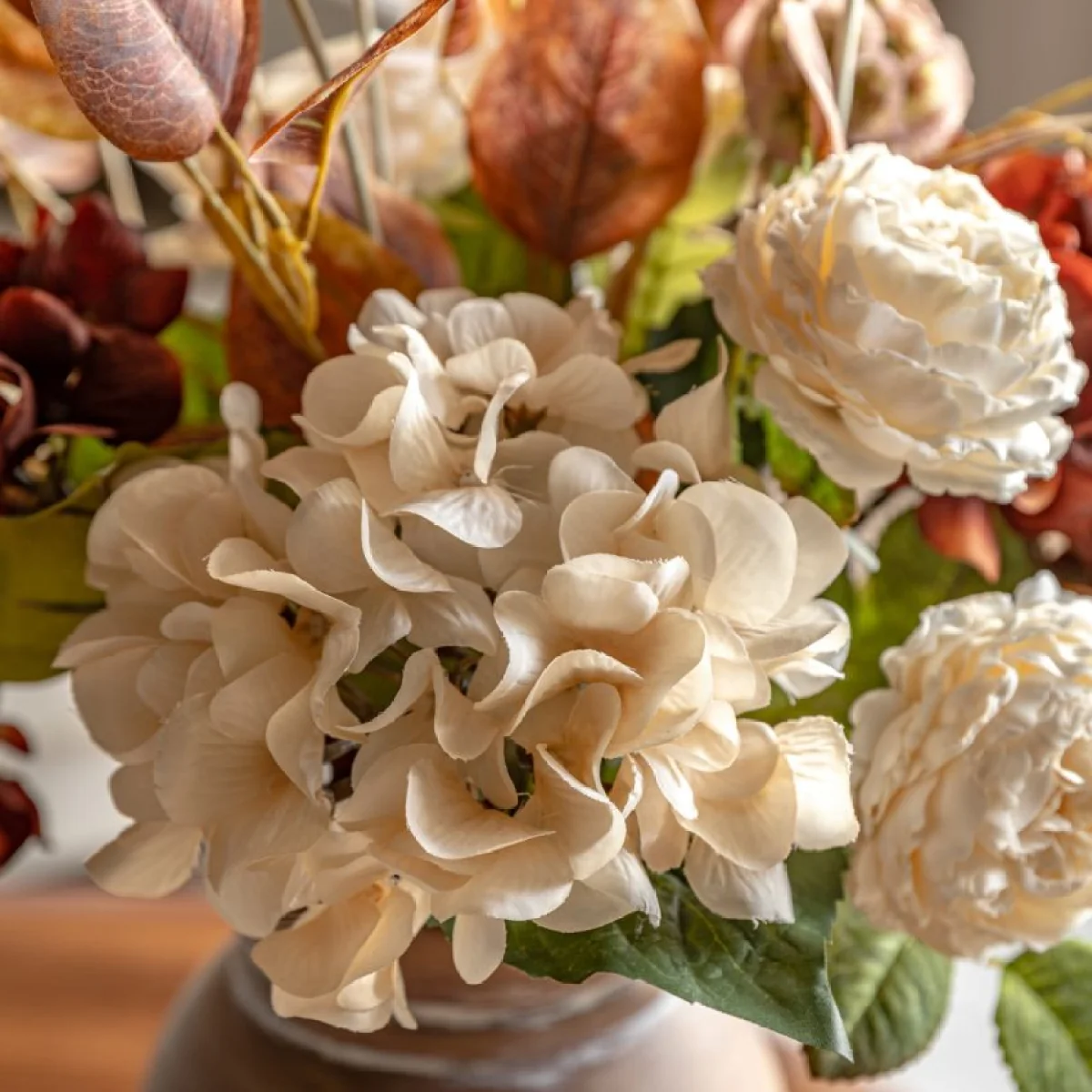Faux Rustic Hydrangea Arrangement in Vase – image 6