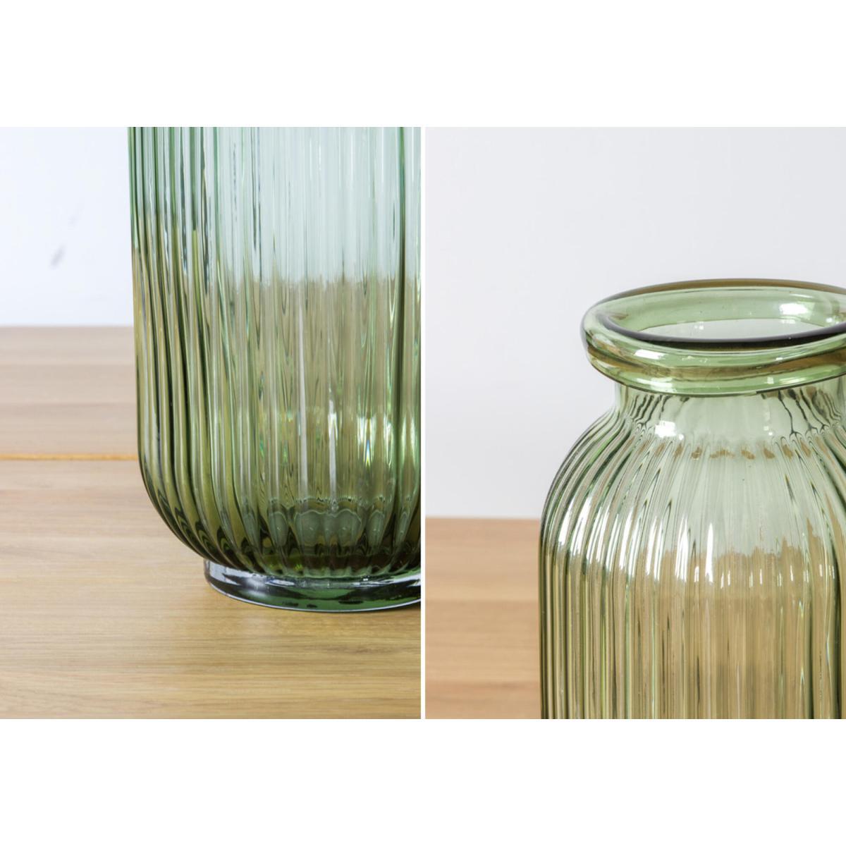 Acel Green Glass Vase, Large – image 3