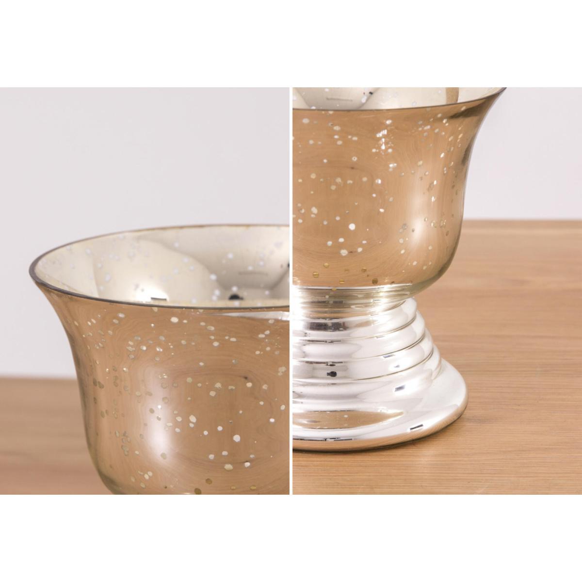 Brentley Antiqued Silver Glass Urn, Small – image 4