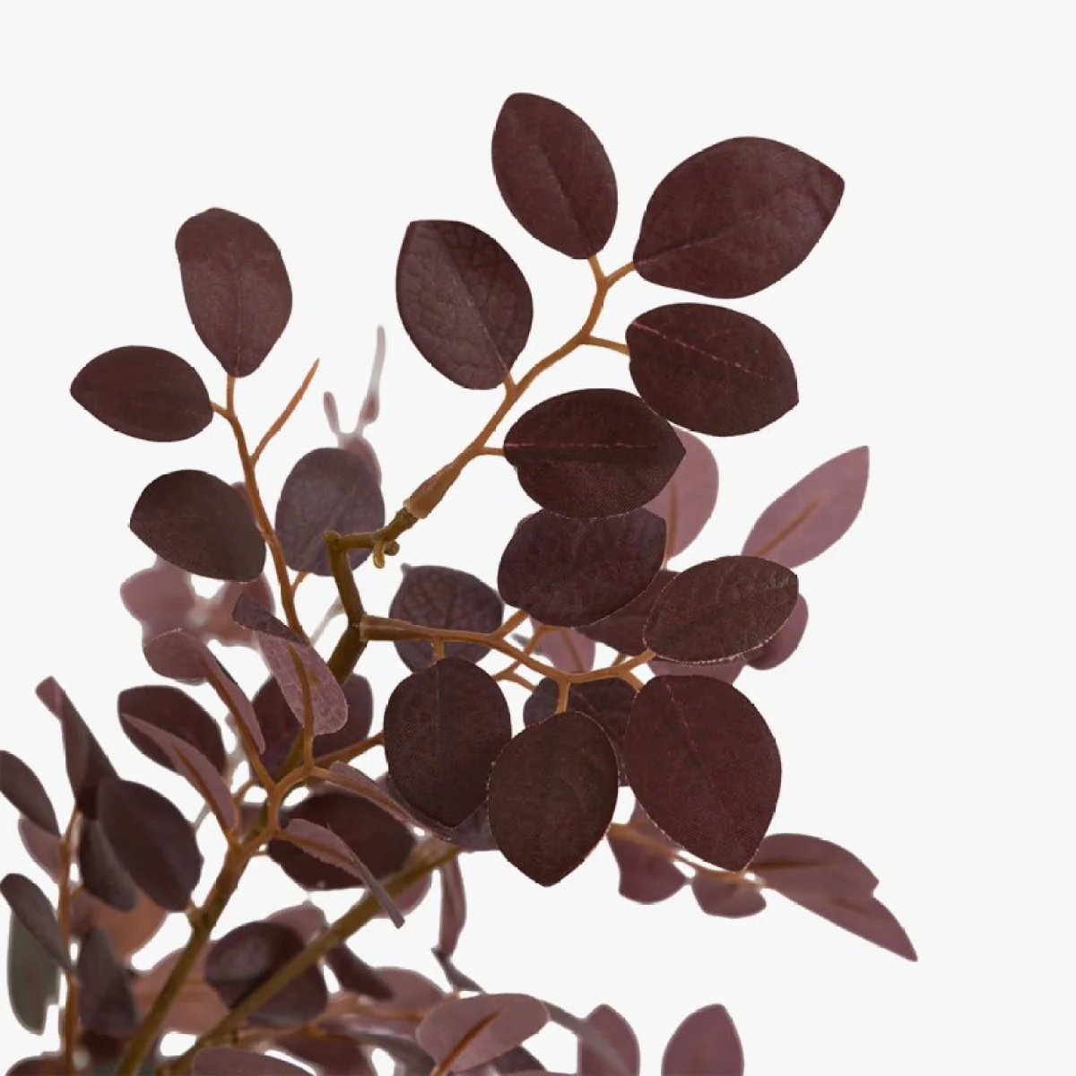 Faux Burgundy Eucalyptus in Vase – image 4