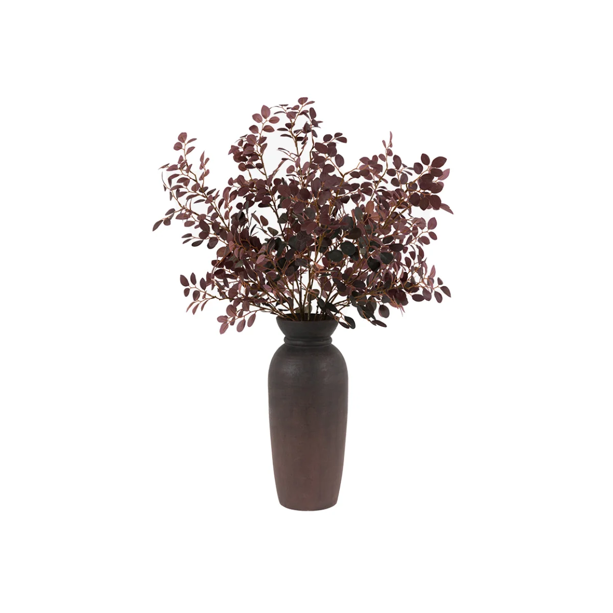 Faux Burgundy Eucalyptus in Vase – image 1