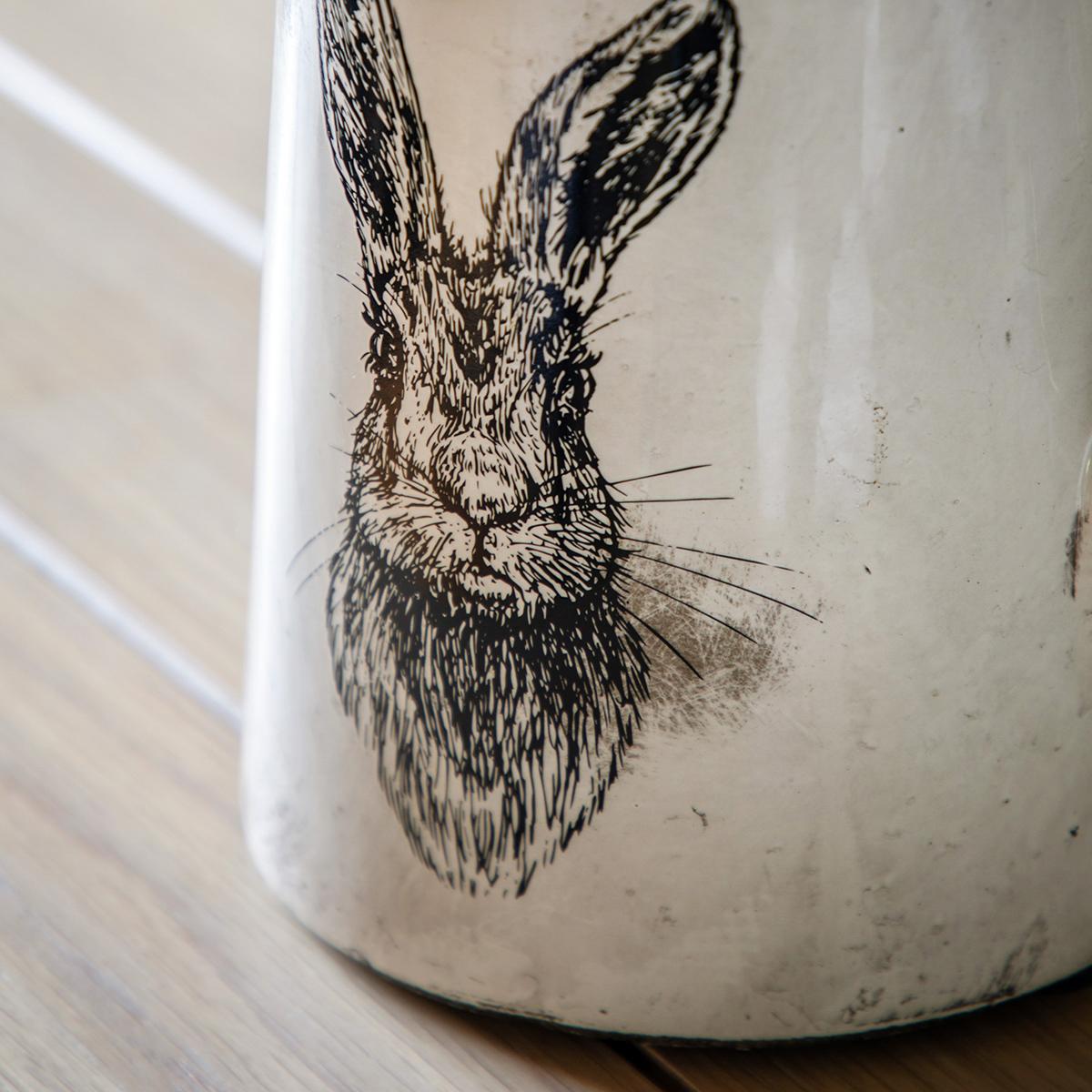 Wildwood Hare Distressed Pitcher Vase, Large – image 3
