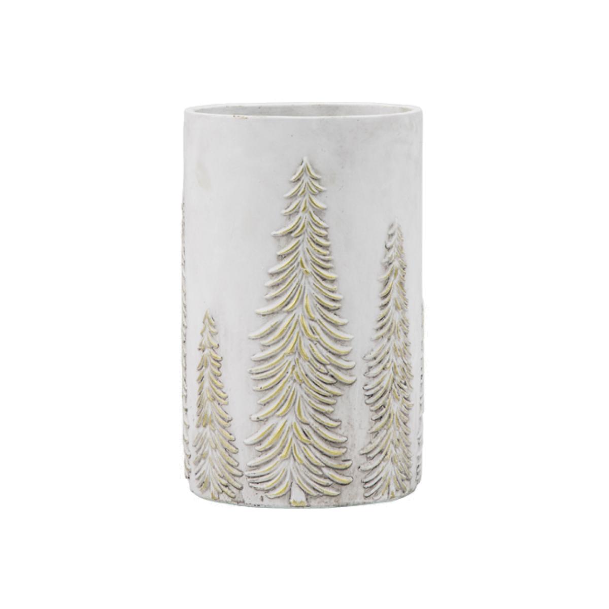 Linden Forest Vase in White and Gold – image 1