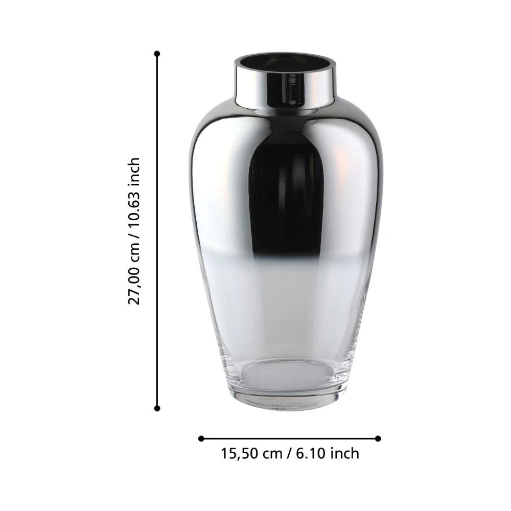 Kenyasi Silver Glass Vase – image 3