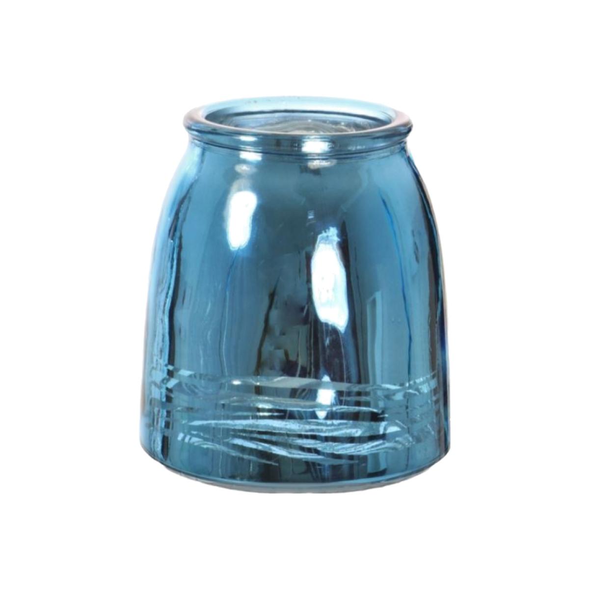 Metallic Swirl Jar Vase - Blue – image 1