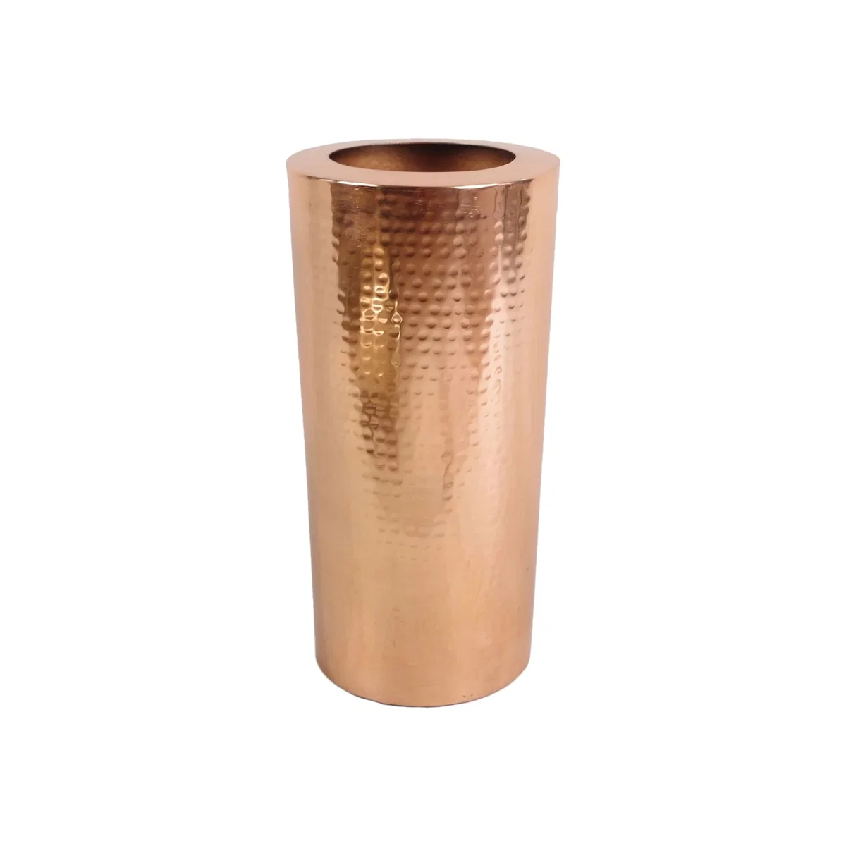 Botanik Metal Vase Large 15 x 30cm High Hammered Antique Copper Colour - Copper Vase