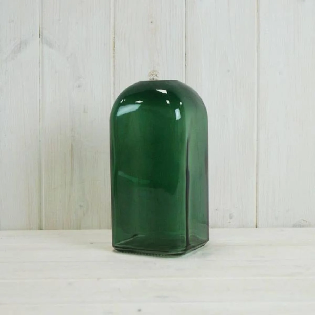 Stylish Green Square Bottle Vase - Green