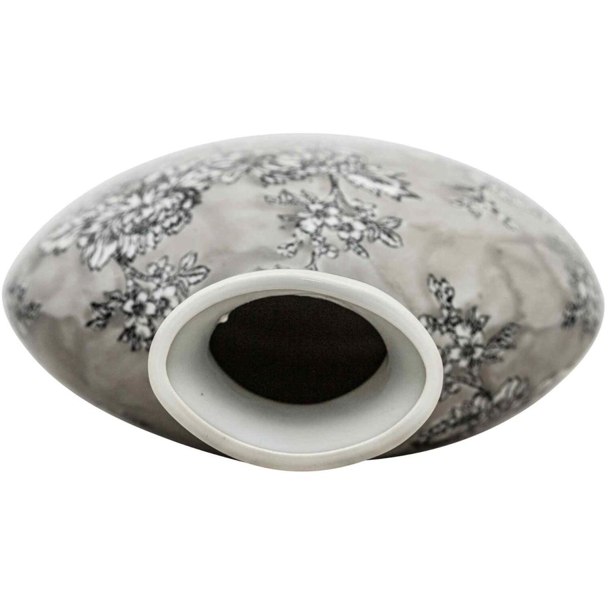 Peony Grey White Bottle Vase - Grey – image 4
