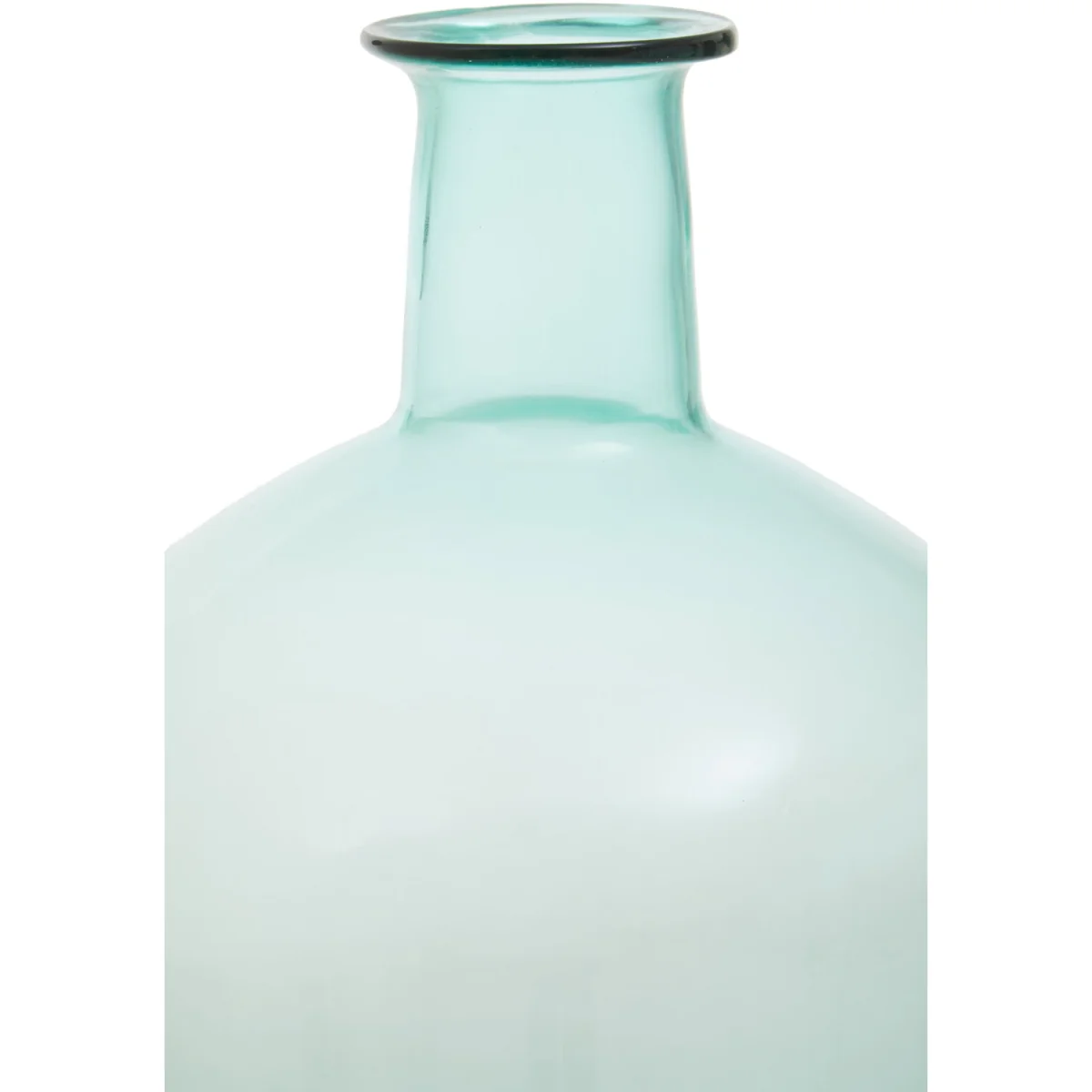 Celia Large Turquoise and White Ombre Vase - Blue – image 3