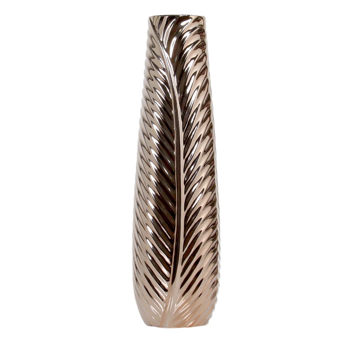 Bronze Tropic Leaf Vase – image 3